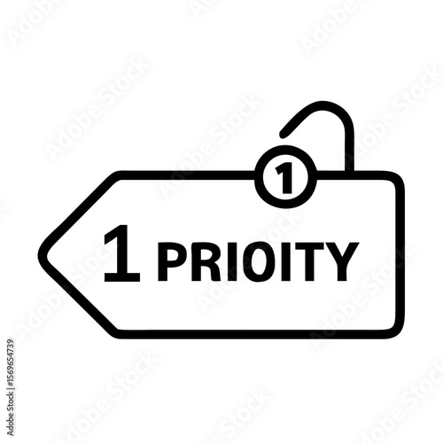 Priority Number Tag Icon for Premium Support Position Access