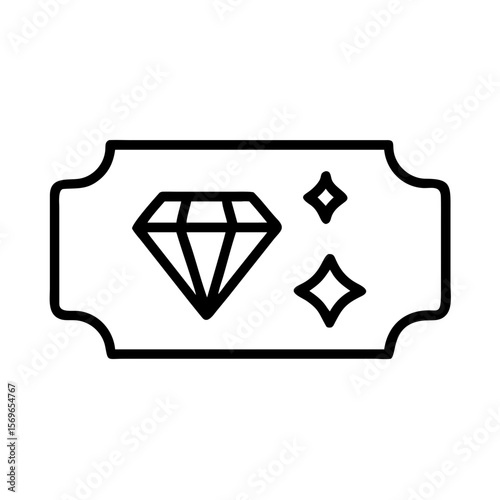 Ticket with Diamond Icon for Deluxe Version Offer Access