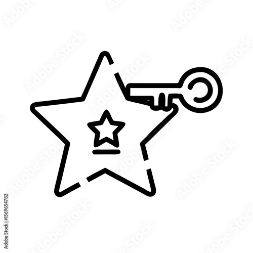 Star with Key Inside Icon for Access to Bonus Features