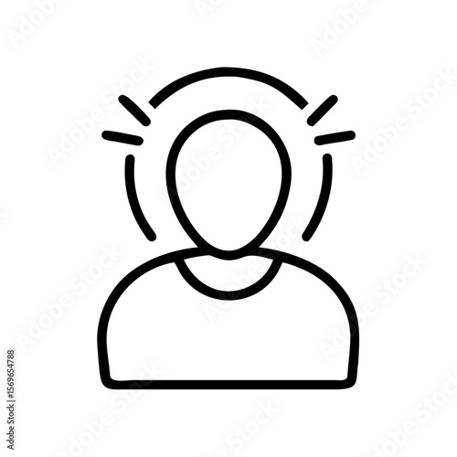 User with Halo Glow Icon for Top Contributor Recognition