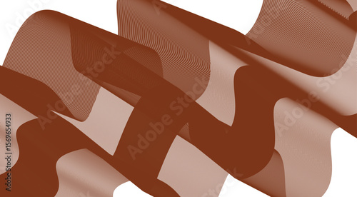 Wavy Blend Curved Brown Color Abstract Background Design Vector Illustration
