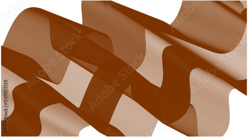Wavy Blend Curved Brown Color Abstract Background Design Vector Illustration