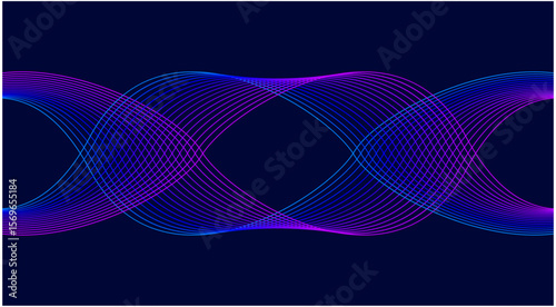 Wavy Blend Curved Background Purple Gradient Abstract Design Vector Illustration