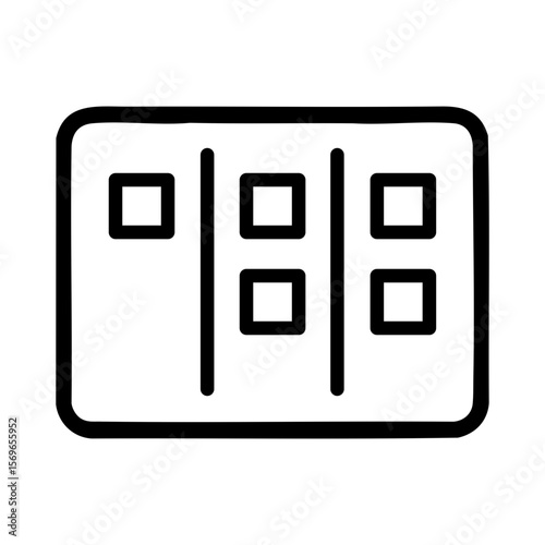 Kanban Board Icon Representing Workflow Management and Agile Task Organization System