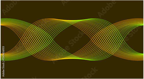 Wavy Blend Curved Background Yellow Gradient Abstract Design Vector Illustration