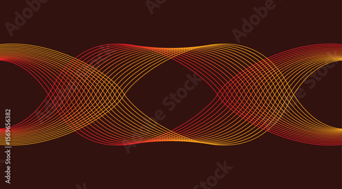 Wavy Blend Curved Background Brown Gradient Abstract Design Vector Illustration