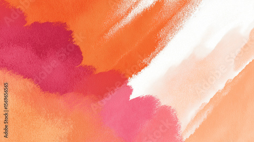Colorful abstract background with juicy orange, pink, and red splash blending smoothly, creating vibrant and energetic artistic texture full of warmth and creativity
