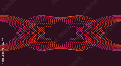 Wavy Blend Curved Background Maroon Gradient Abstract Design Vector Illustration