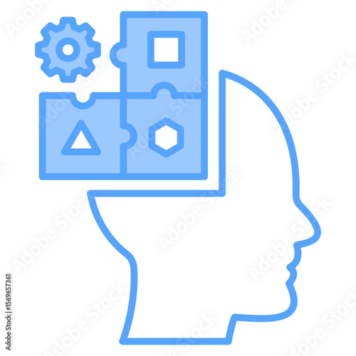 Problem Solving Blue Icon