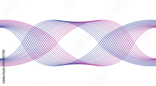 Wavy Blend Curved Purple Gradient Abstract Background Design Vector Illustration