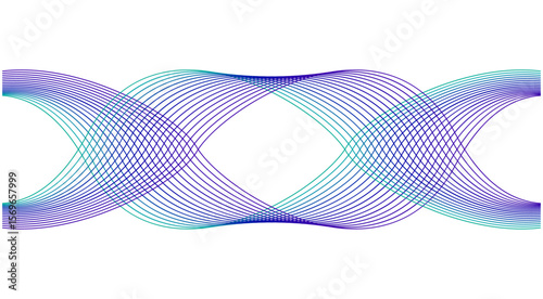 Wavy Blend Curved Blue Cyan Gradient Abstract Background Design Vector Illustration