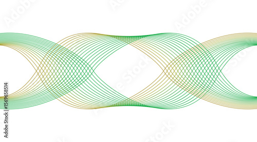 Wavy Blend Curved Green Gradient Abstract Background Design Vector Illustration