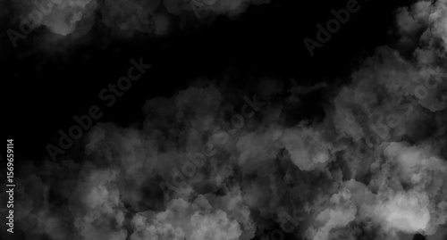 Smoke and powder overlay on black background