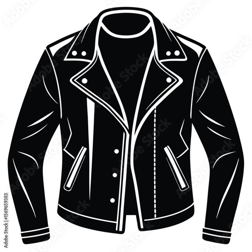 vector illustration of a black jacket
