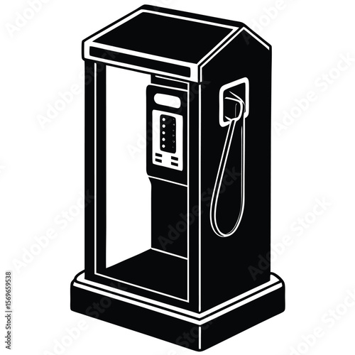 illustration of an old payphone