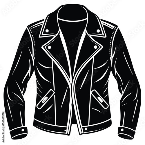 vector illustration of a white jacket