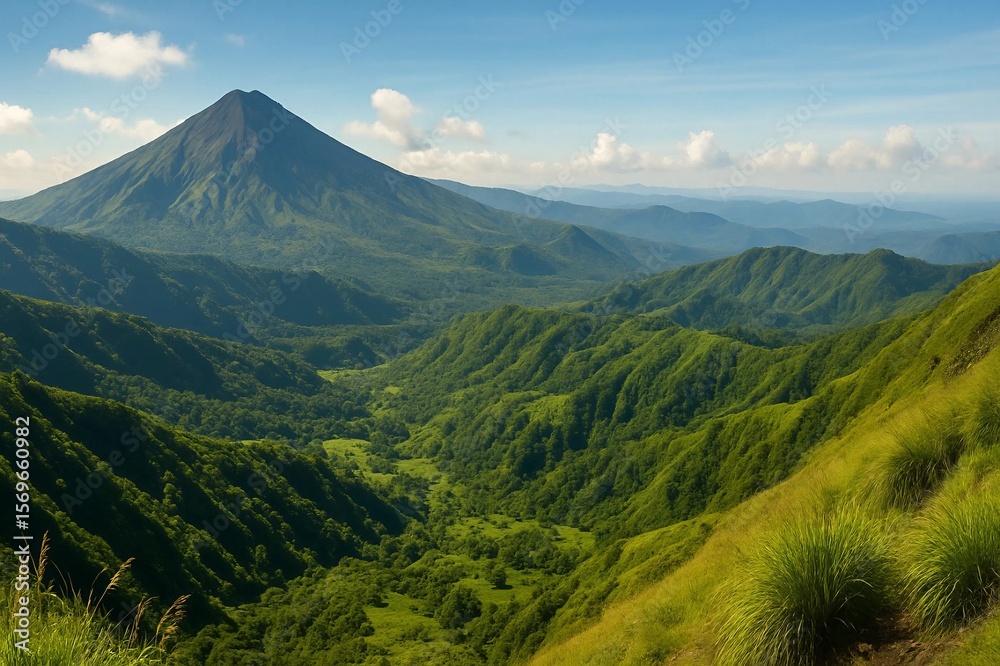 Naklejka premium Mount Rinjani