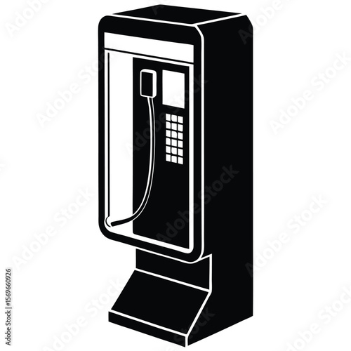 vector illustration of a payphone
