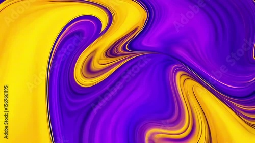 Abstract swirling patterns in vibrant yellow and purple colors create a dynamic visual experience.