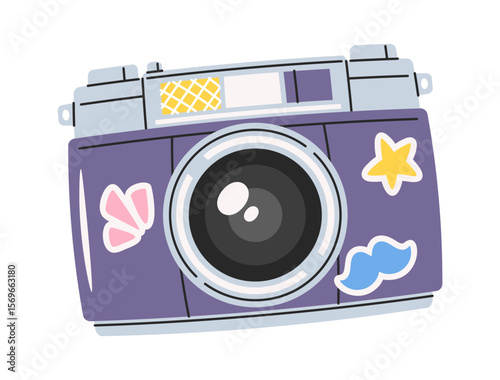 Retro photo camera photographer equipment