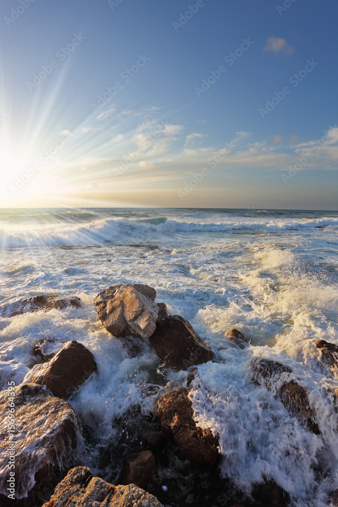 Obraz premium Gorgeous sunset on the Mediterranean