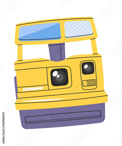 Hipster photo camera hand drawn