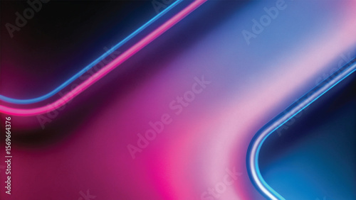 Abstract purple background with flowing bright colorful waves and glowing blue lines, a vibrant motion design illustration
