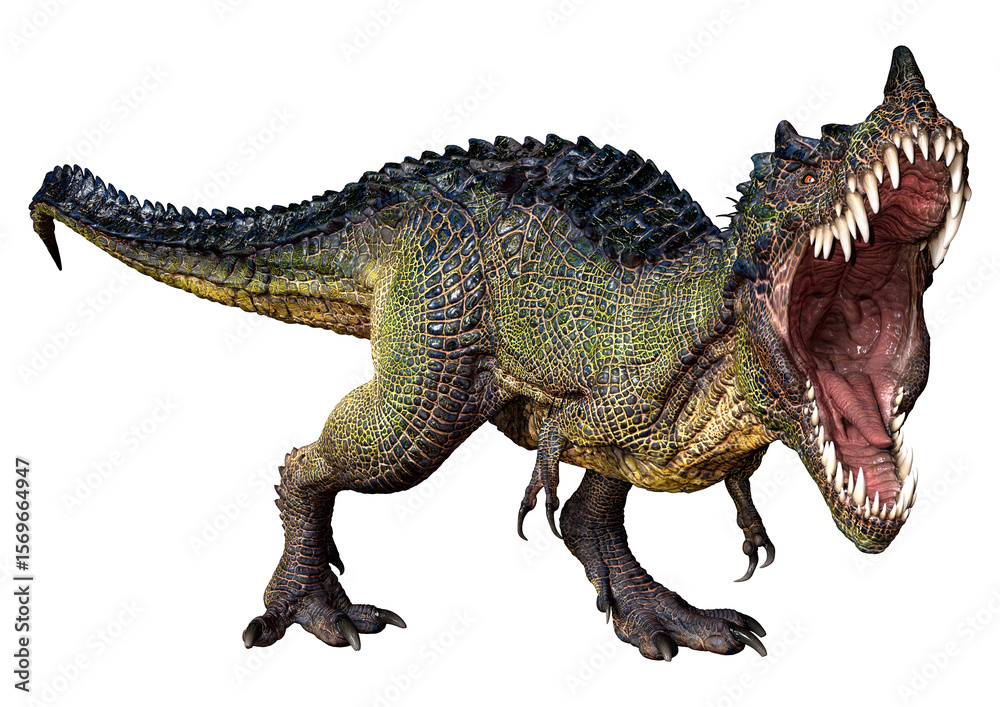Fototapeta premium 3D Rendering Fantasy Dinosaur on White