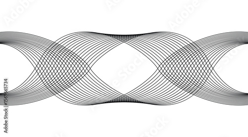 Wavy Blend Curved Background Black Abstract Design Vector Illustration