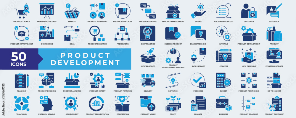 custom made wallpaper toronto digitalProduct Development icon collection set. Containing development, product, strategy, business, innovation, marketing, management, growth, planning and teamwork. Simple Flat Vector.
