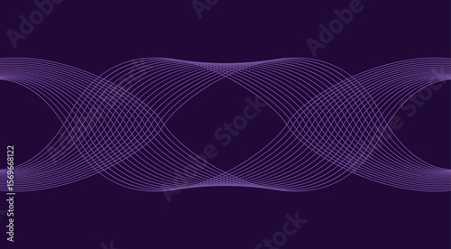 Wavy Blend Curved Background Purple Abstract Design Vector Illustration