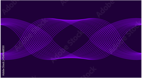Wavy Blend Curved Background Purple Abstract Design Vector Illustration