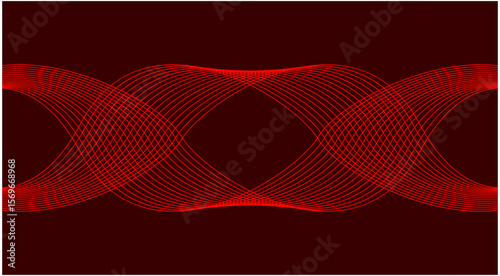 Wavy Blend Curved Background Red Abstract Design Vector Illustration