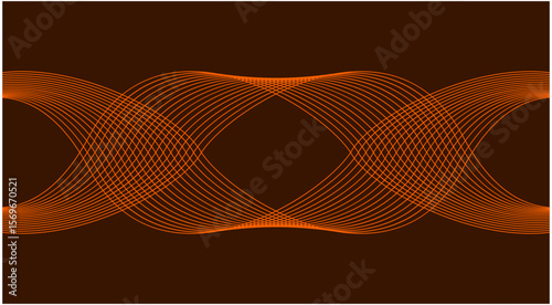 Wavy Blend Curved Background Orange Abstract Design Vector Illustration