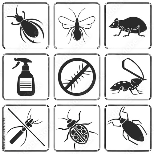 Mosquitoes, icon set. Mosquito repellent, protection, linear icons. bracelet, refills, spray, cream, mosquito net. Line with editable stroke