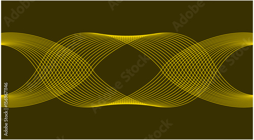 Wavy Blend Curved Background Brown Abstract Design Vector Illustration