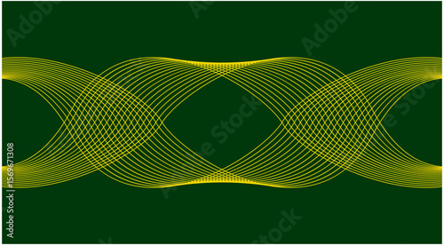 Wavy Blend Curved Background Yellow Abstract Design Vector Illustration
