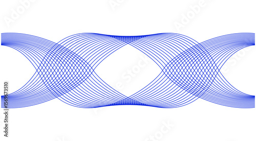 Wavy Blend Curved Blue Abstract Background Design Vector Illustration