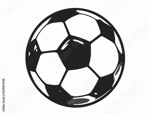 A soccer ball illustration, soccerball icon