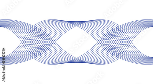 Wavy Blend Curved Blue Abstract Background Design Vector Illustration