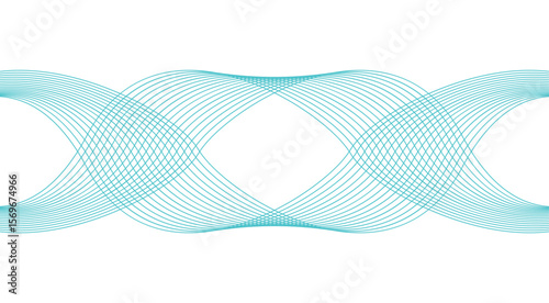 Wavy Blend Curved Cyan Abstract Background Design Vector Illustration