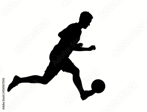 football player silhouette kicking ball