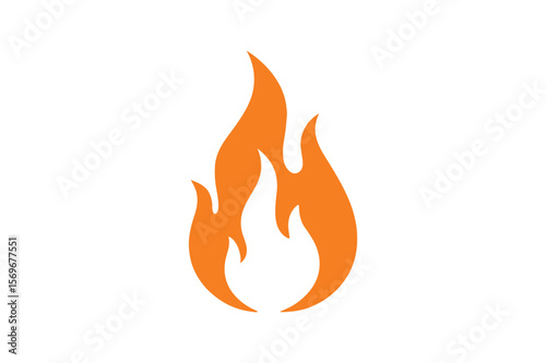 sacred fire flame vector art illustration on white background