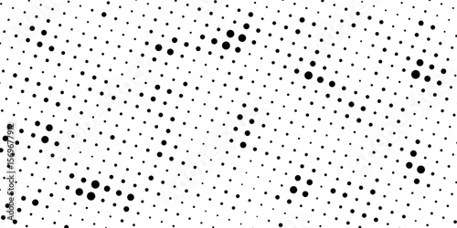 Set of halftone dots gradient pattern texture isolated on white background. Straight dotted spots using halftone circle dot raster texture. Vector blot half tone collection.