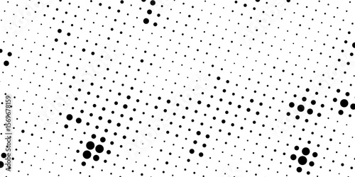 Set of halftone dots gradient pattern texture isolated on white background. Straight dotted spots using halftone circle dot raster texture. Vector blot half tone collection.