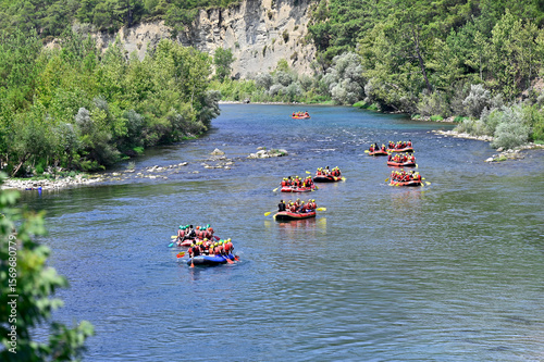 Wallpaper Mural rafting. groups rafting down a flooded river Torontodigital.ca