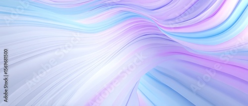 Abstract design with pastel-colored flowing lines.