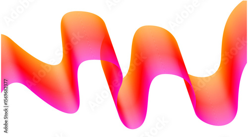 Wavy Blend Abstract Curved Colorful Design Background Vector Illustration
