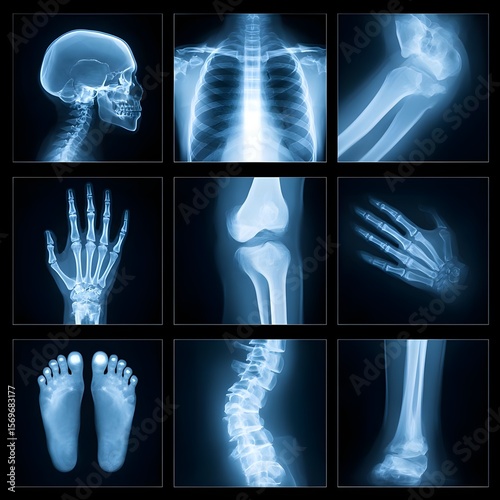 Comprehensive X-ray Images of Human Skeleton and Joints