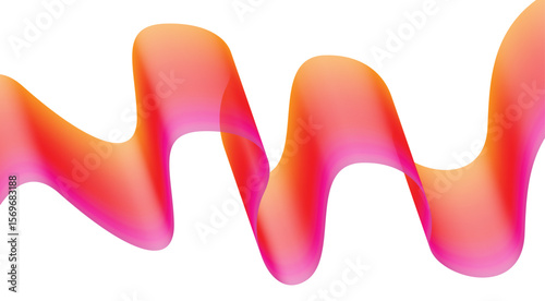 Wavy Blend Abstract Curved Colorful Design Background Vector Illustration